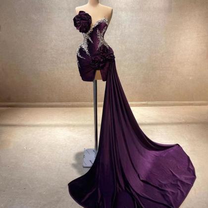 Purple Prom Dresses, Prom Dresses 2024, Beaded..