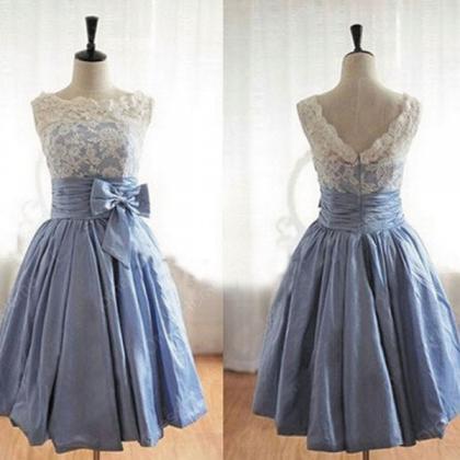 Blue Bridesmaid Dress, Lace Bridesmaid Dresses,..