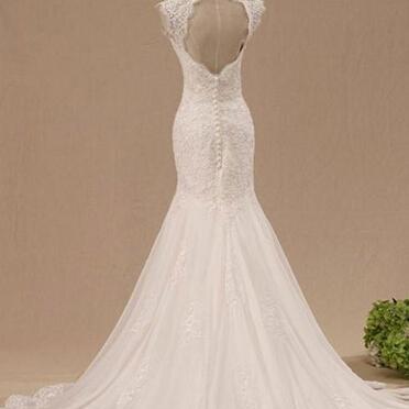 Mermaid Wedding Dress, Lace Wedding..