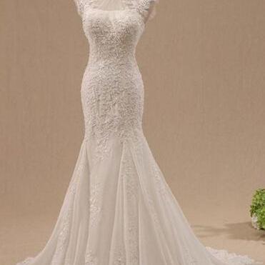 Mermaid Wedding Dress, Lace Wedding..