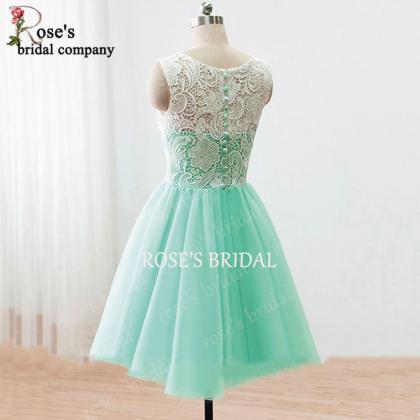 Lace Prom Dress, Short Prom Dresses, Tulle Prom..
