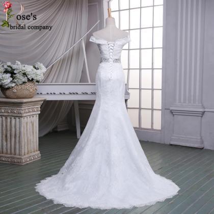 Cap Sleeve Ivory Lace Elegant Wedding Dress,..