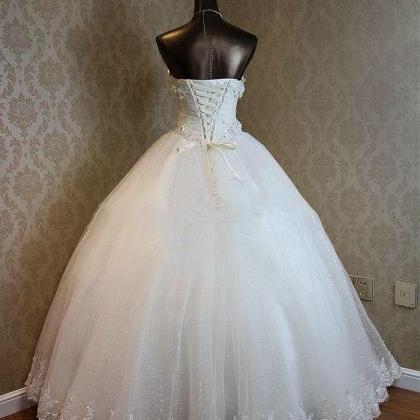 Princess Wedding Dress, Sweetheart Neck Wedding..