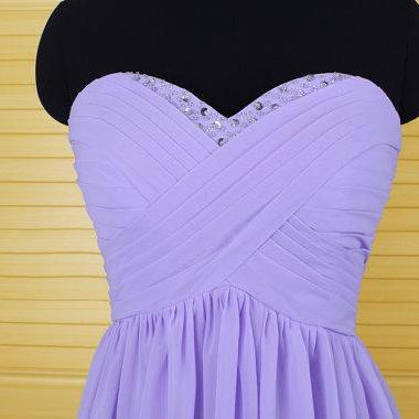 Lavender Bridesmaid Dresses, Chiffon Bridesmaid..