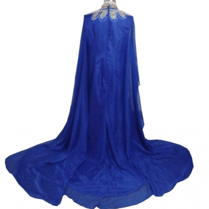 Dubai Evening Dress, Muslim Kaftan, Royal Blue..
