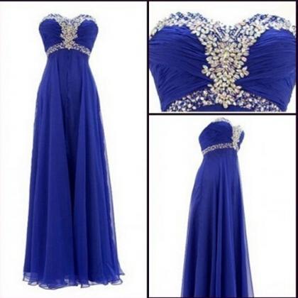 Long Bridesmaid Dress, Royal Blue Bridesmaid..