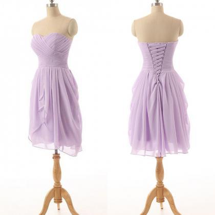 Lilac Bridesmaid Dress, Short Bridesmaid Dress,..