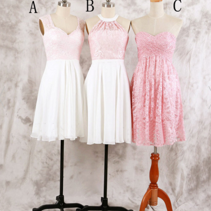 Short Bridesmaid Dress, Pink Brides..