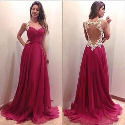 Wine Red Prom Dresses, Sweetheart Neckline Prom Gowns, Chiffon Party Dresses, Court Train Party Dresses, Backless Evening Gowns, Pleats Evening Dresses, 2016 Evening Dresses