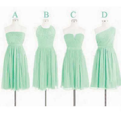 Custom Mint Green Bridesmaid Dresses, Short Bridesmaid Dress, Cheap Bridesmaid Dresses, Mismatch Bridesmaid Dress, Wedding Party Dresses, Dresses For Weddings
