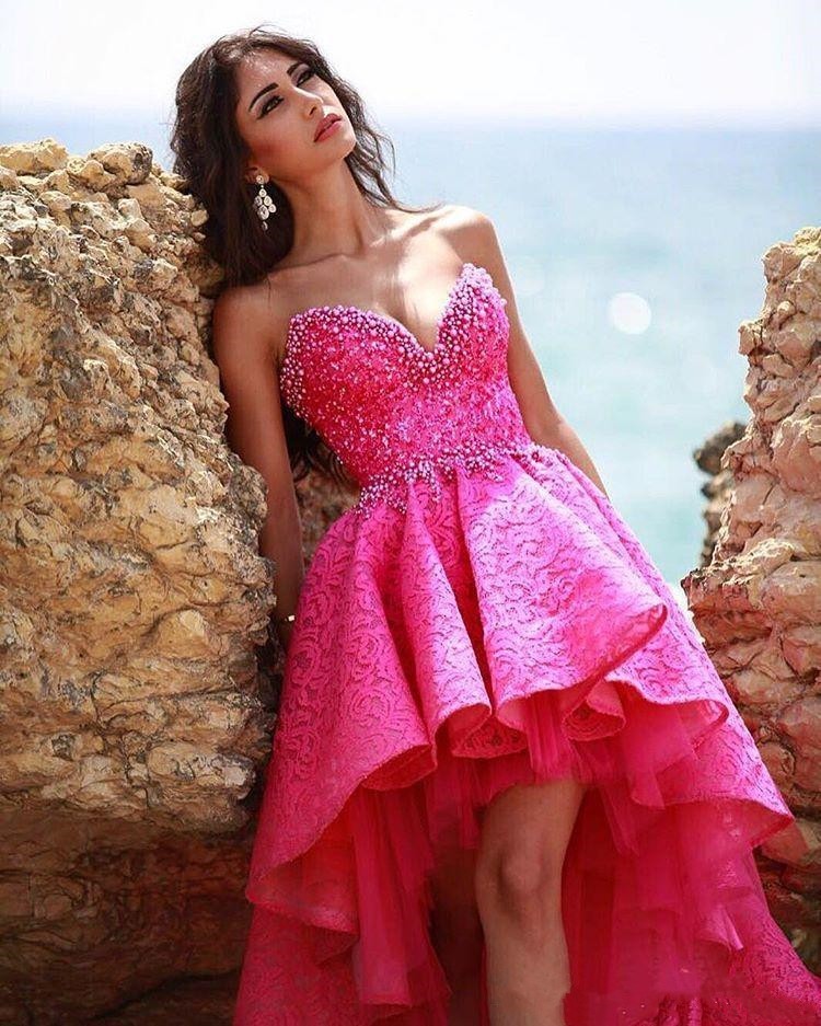 hot pink prom dresses 2018