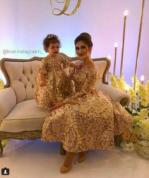mother daughter matching evening gowns