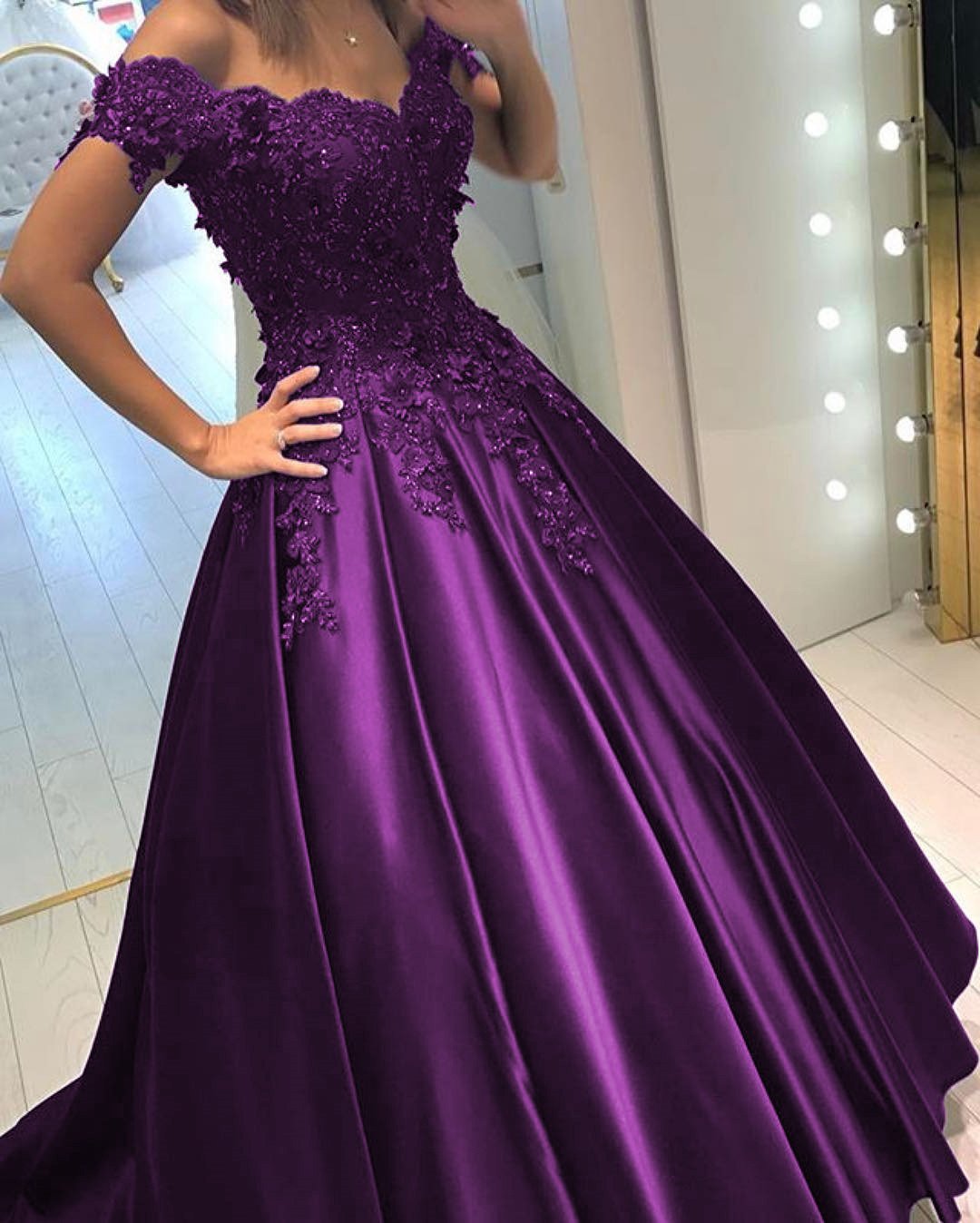 violet purple prom dresses