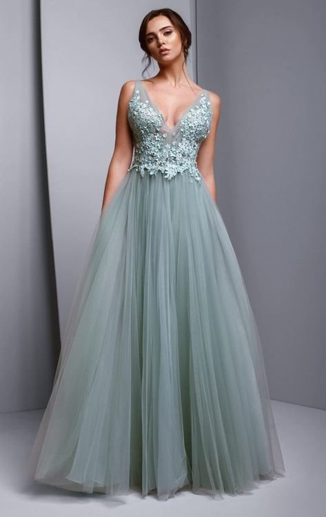 Sage Green Prom Dress, Prom Dresses 