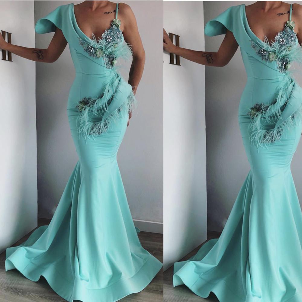 turquoise blue evening dress