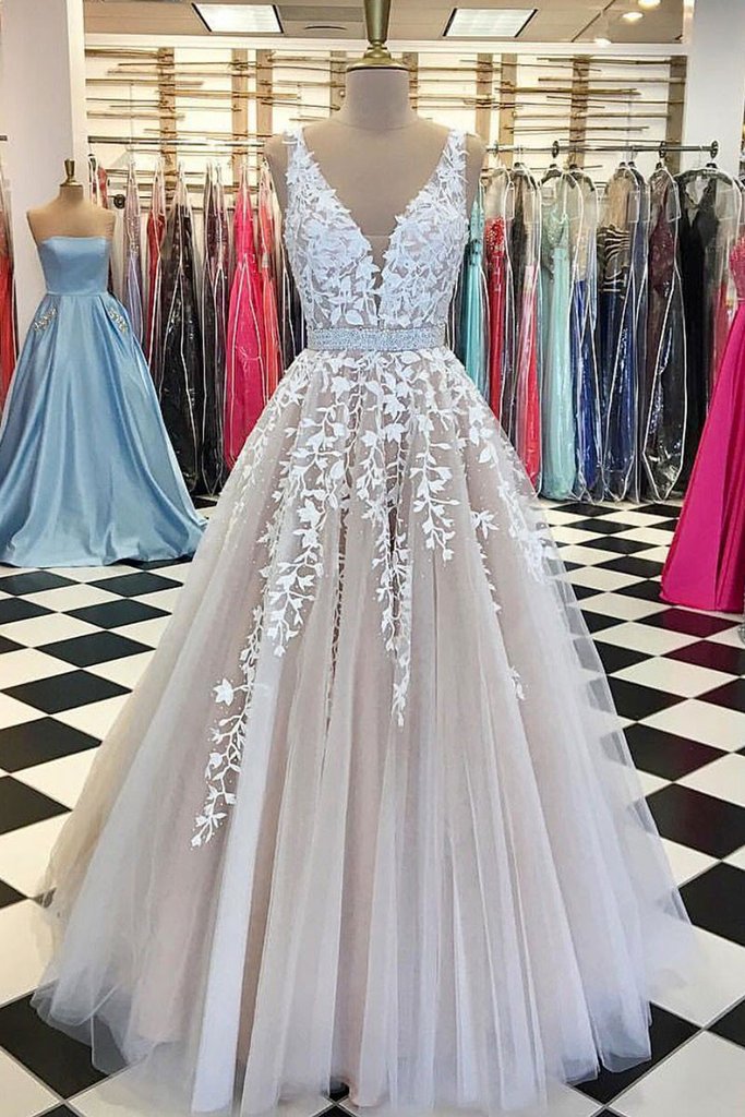 Champagne Prom Dress, Lace Applique Prom Dress, Beaded Prom Dress, Elegant Prom Dress, Prom Dresses 2023, Vestido De Festa, Robe De Soiree,