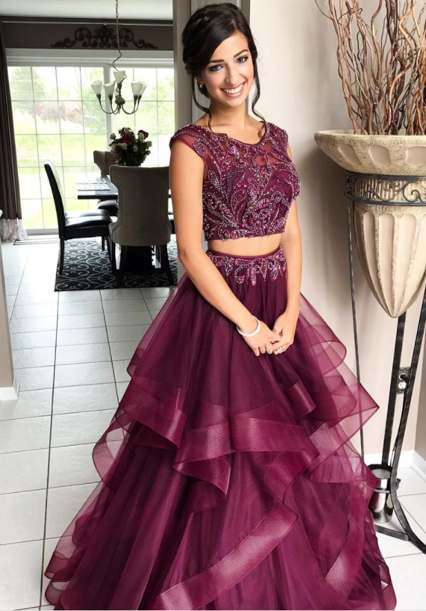 2 piece formal dresses short