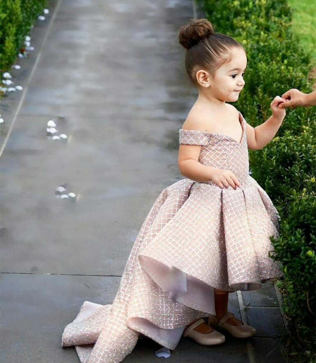 champagne little girl dresses