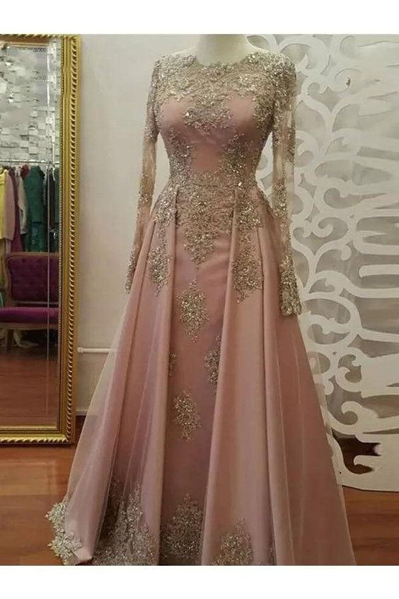 Elegant Prom Dress, Vintage Prom Dress, Dusty Pink Prom Dress, Robe De Soiree, Beaded Prom Dress, Prom Gown, Vestido De Festa De Longo, 2022 Prom