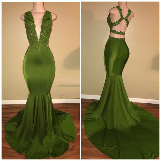 Green Evening Dress, Sexy Formal Dresses, Vestido De Longo, Backless Evening Dress, 2022 Robe De Soiree, Mermaid Evening Dresses, Vestido De