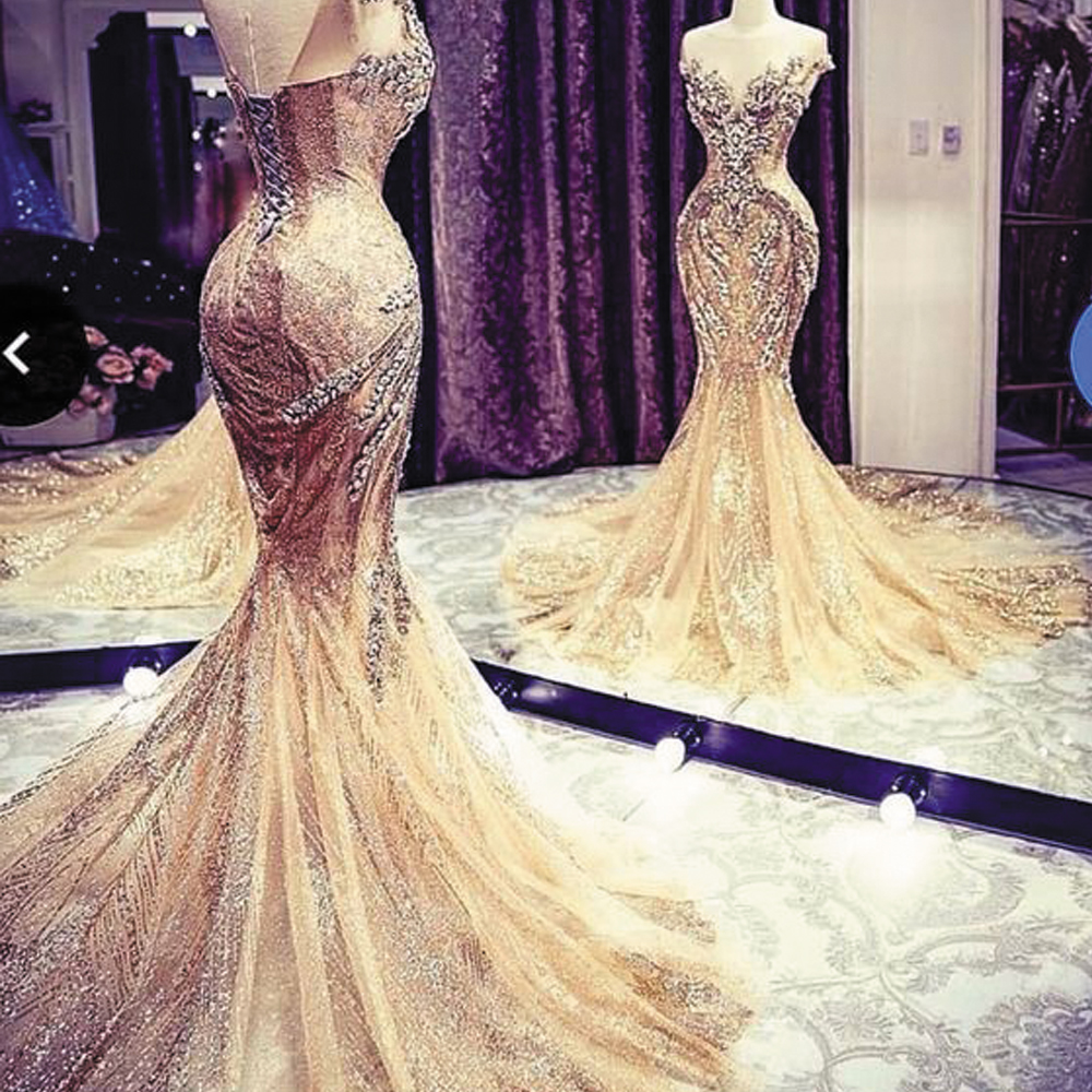 Luxury Evening Dress, Mermaid Evening Dress, Abito Da Sera, Beaded Evening Dress, Gold Evening Dresses, 2022 Evening Dress, Sexy Formal Dresses,