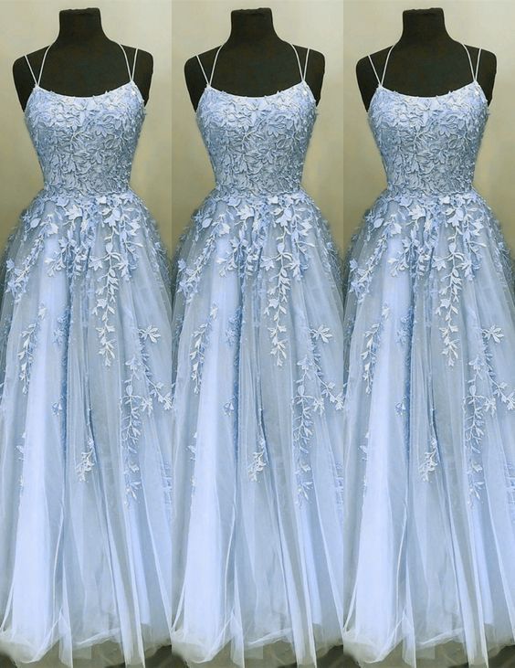 Blue Prom Dress, Lace Applique Prom Dresses, 2022 Prom Dresses, Robe De Soiree, Elegant Prom Dresses, Vestido De Festa De Longo, Prom Dresses,