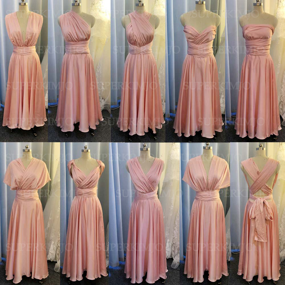 Pink Bridesmaid Dress, Infinite Bridesmaid Dresses, Wedding Party Dress, Convertible Bridesmaid Dresses, Bridesmaid Dresses Long, 2022 Bridesmaid