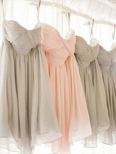Chiffon Bridesmaid Dress, Custom Bridesmaid Dress, Gray Bridesmaid Dresses, Short Bridesmaid Dress, Bridesmaid Dresses 2022, 2023 Bridesmaid