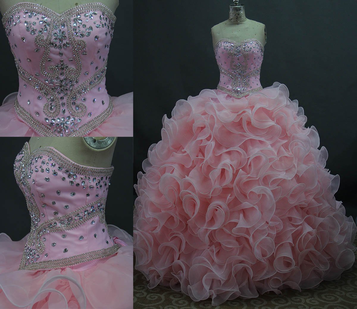 Quinceanera Dresses, Pink Prom Dresses, Ball Gown Prom Dresses, Sweet 16 Dresses, Pageant Dresses For Women, Beaded Prom Dresses, Crystals Prom