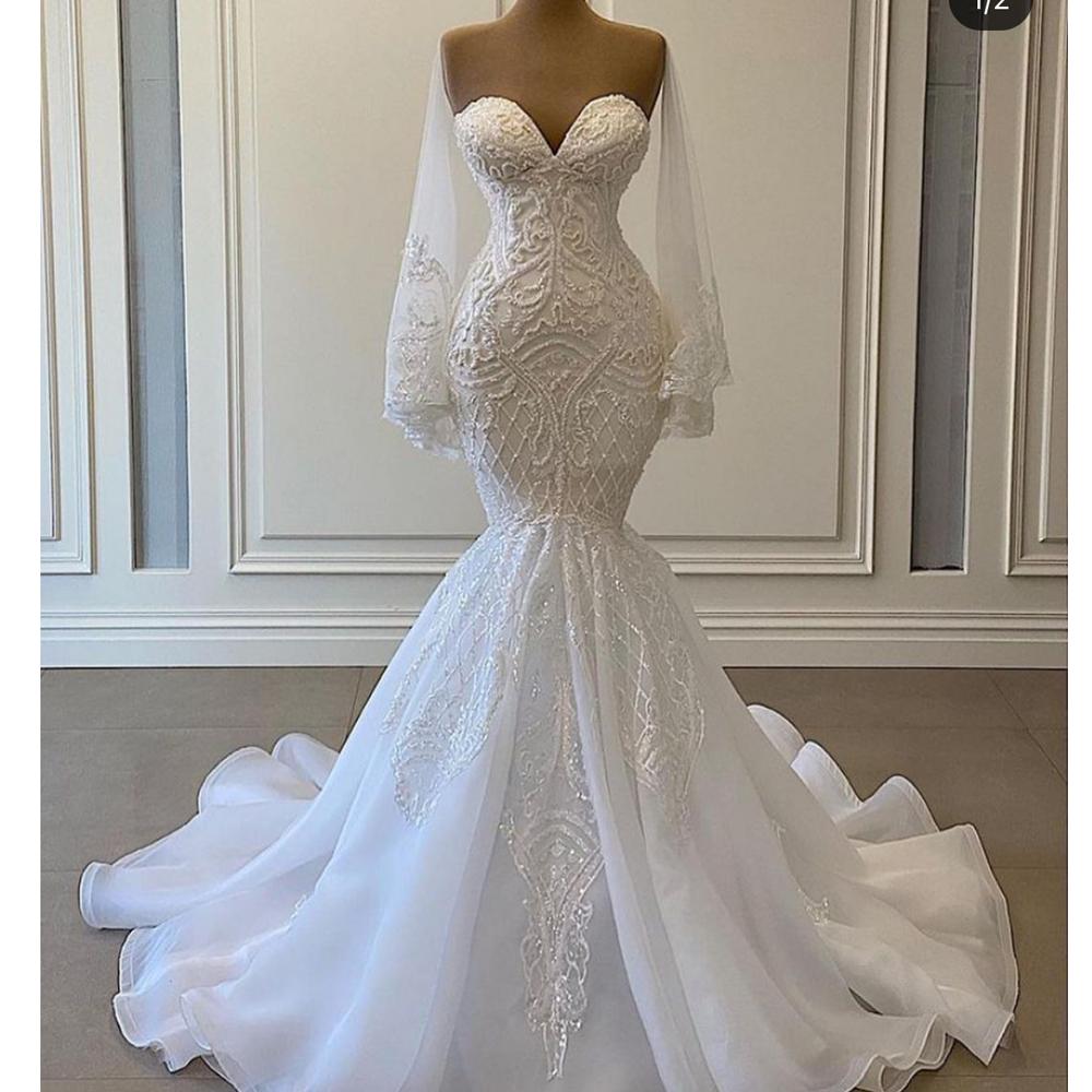 Vestido De Novia De Seria, Mermaid Wedding Dress, White Wedding Dress, Wedding Dresses 2023, Robe De Mariage, Elegant Wedding Dress, Lace