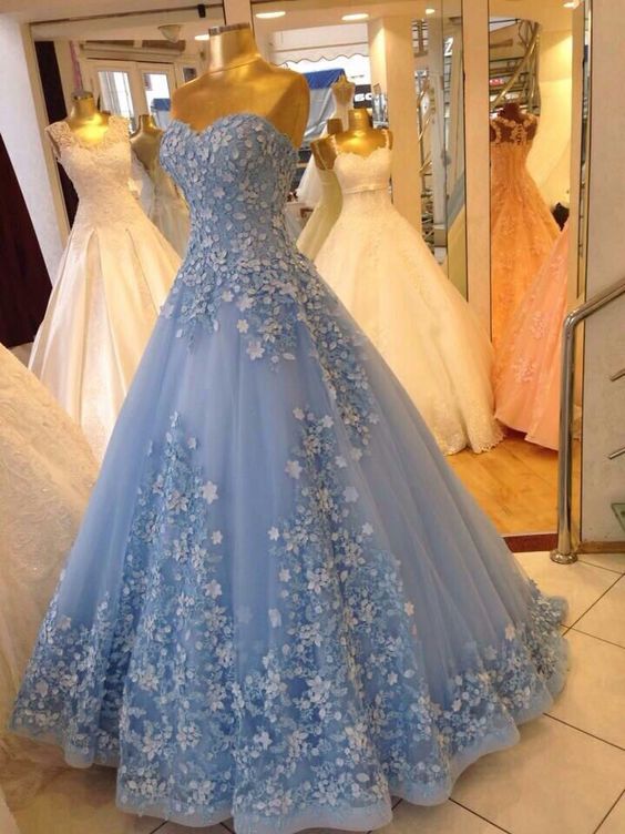 Vestidos De Gala, Blue Prom Dresses, 2024 Prom Dresses, Lace Applique Prom Dress, 3d Flower Prom Dresses, Prom Dresses 2025, Vestidos De Fiesta,