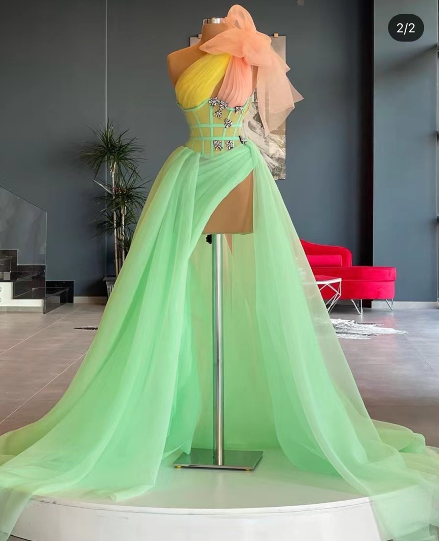 A Line Prom Dress, Elegant Prom Dress, Mint Green Prom Dresses, Robe De Bal, Vestidos De Fiesta, Prom Dresses, High Neck Prom Dress, Prom