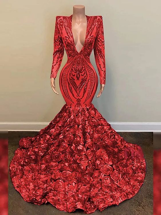chinese dress ladies Vintage 1950s Prom Dress Strapless Red Tulle Ball Gown Sz M main image 1
