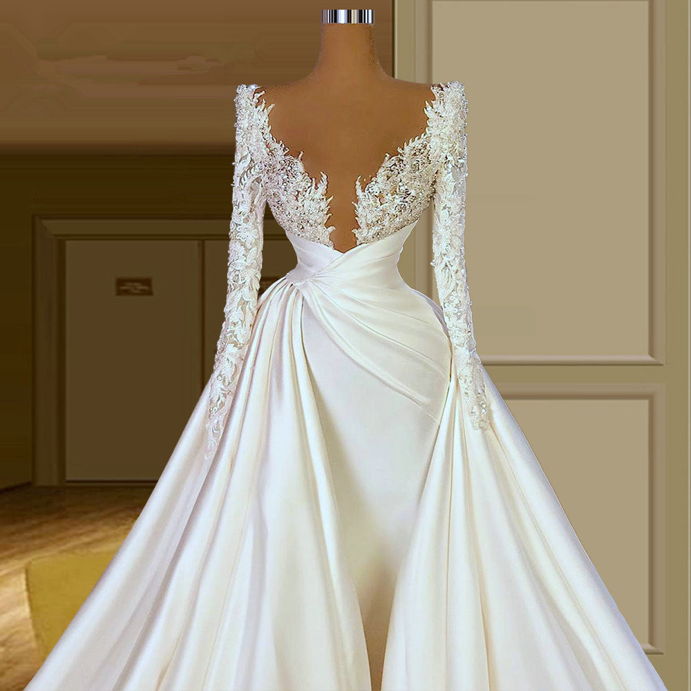 Off White Wedding Dresses, Long Sleeve Wedding Dresses, Boho Wedding Dress, Simple Wedding Dresses, Bridal Dresses, Robe De Mariage, Custom Make