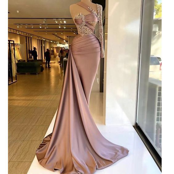Robe De Soirée Rose Nude New Look - Taille 10 - Neuve Sans étiquettes - Style Bal