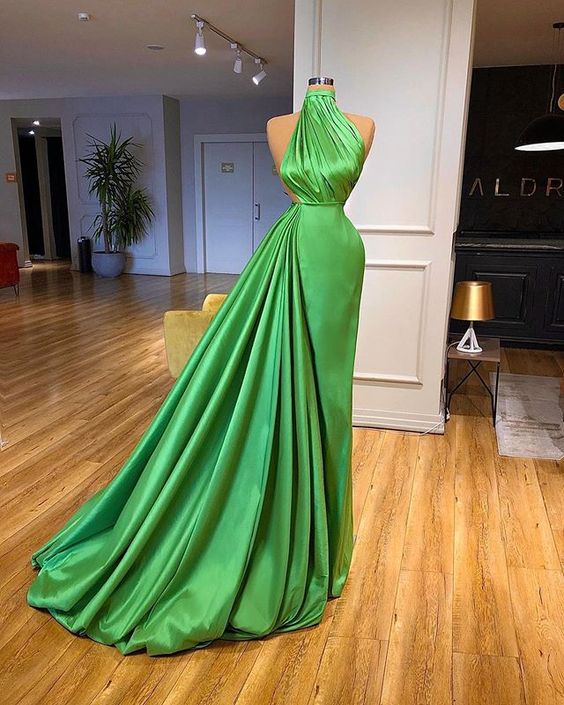 green emerald velvet dress Green Satin with Gold Lace Off Shoulder Long Evening Dress, Green Prom   Cutedressy