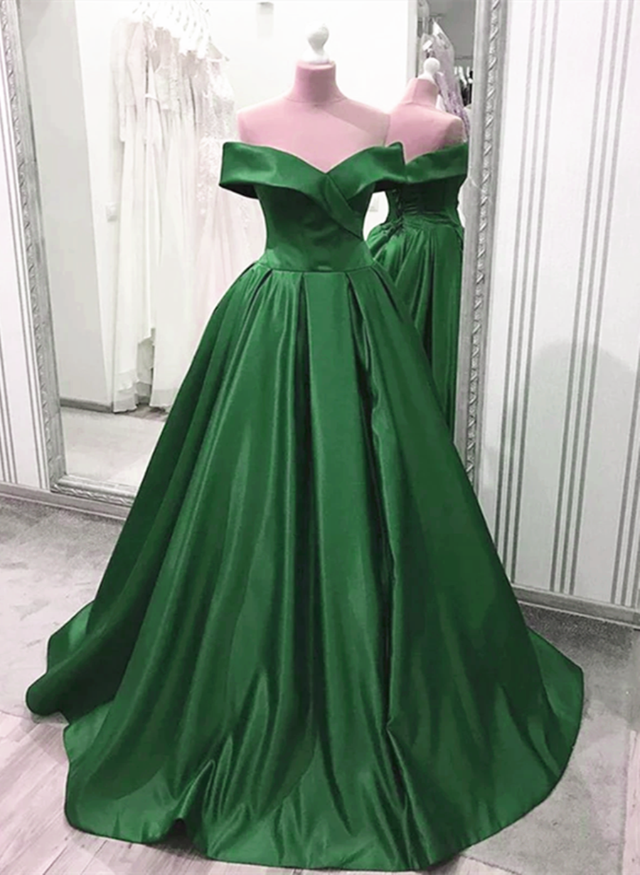 Robe De Bal, Green Prom Dresses, Elegant Prom Dresses, Vestidos De Fiesta Longo, Custom Make Prom Dresses, Simple Prom Dresses, A Line Prom