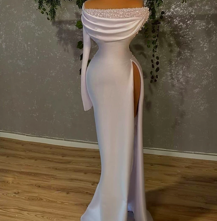 White Wedding Dress, Mermaid Wedding Dresses, Robe De Mariee, Elegant Wedding Dresses, One Shoulder Wedding Dresses, Bridal Dresses, Peals