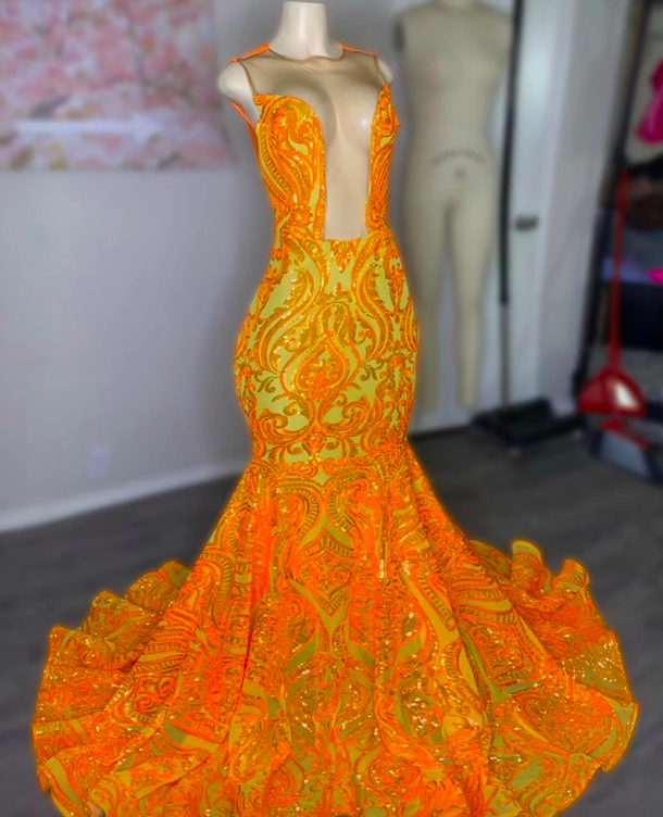 Orange Prom Dresses, Mermaid Prom Dress, Sleeveless Prom Dresses, Abendkleider 2023, Luxury Prom Dresses, Vestidos De Fiesta, Formal Dresses,