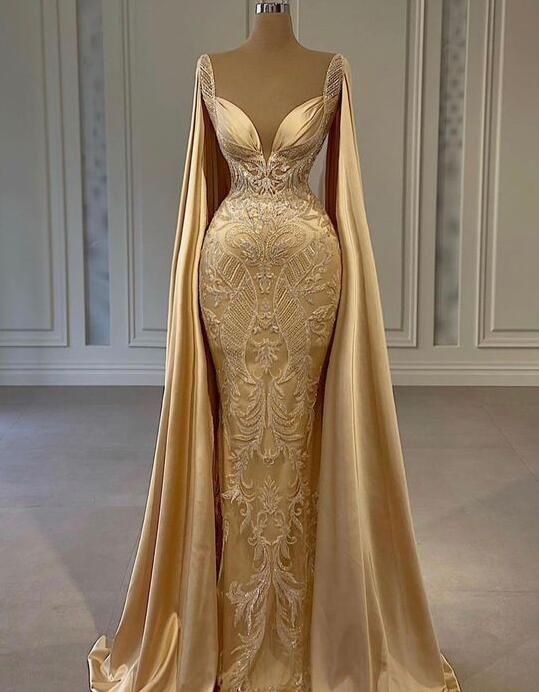 Gold Lace Applique Prom Dresses, Vintage Prom Dresses, Robes De Bal, Elegant Prom Dresses, Vestidos De Gala, Dubai Fashion Party Dresses, Arabic