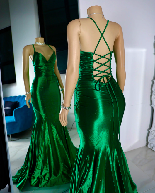cheap green dresses Chic Two Pieces Green Long Prom Dresses Elegant Puff Sleeve Cheap Evening  Dress lpk123 main image 0