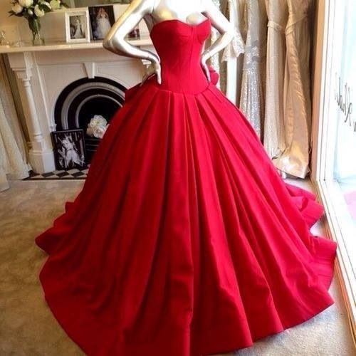 Ball Gown Evening Dresses, Red Prom Dresses, Sweetheart Party Dresses, Floor Length Evening Gowns, Satin Formal Dresses. Vintage Evening Gowns