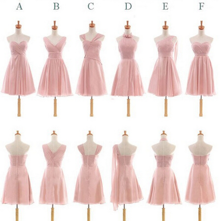 Pink Bridesmaid Dresses, Junior Bridesmaid Dress, Chiffon Bridesmaid Dress, Mismatch Bridesmaid Dresses, Wedding Party Dresses, Dresses For Girls