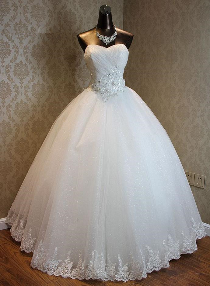sweetheart neckline princess wedding dress