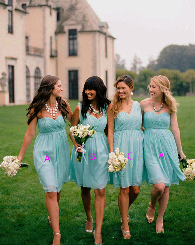 Baby Blue Bridesmaid Dresses Cheap