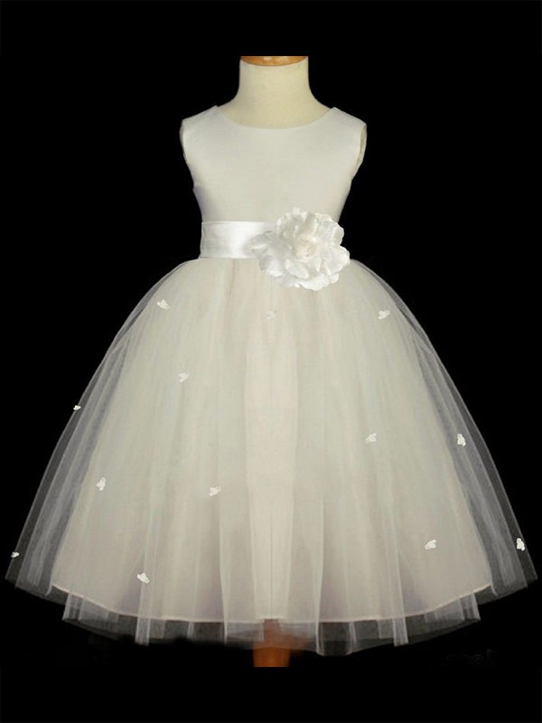 Ivory Soft Tulle Flower Girl Dresses, Flower Girl Dress, Puffy Flower Girl Dresses, Toddle Dresses For Little Girls
