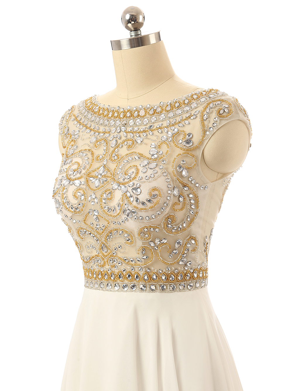 ivory evening gowns with sleeves