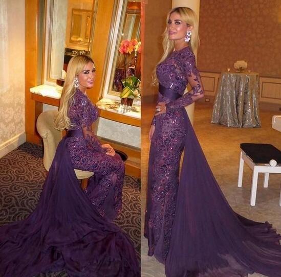 deep purple evening gowns