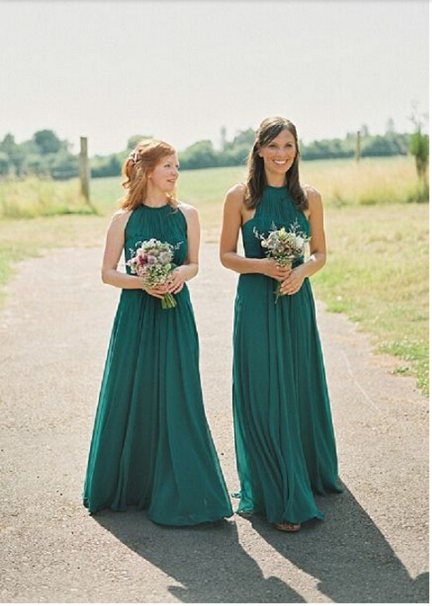  Hunter  Green  Bridesmaid  Dress  Long Bridesmaid  Dress  