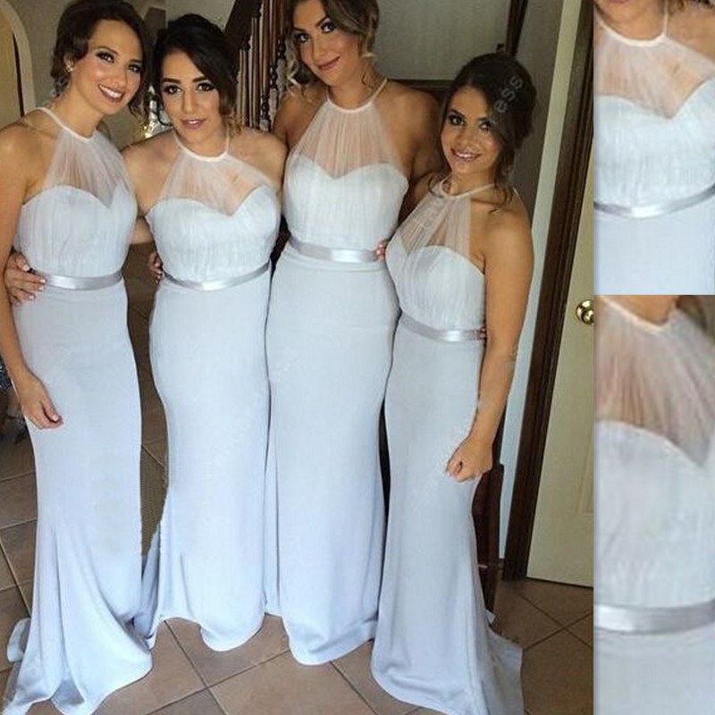 grey and silver bridesmaid dresses